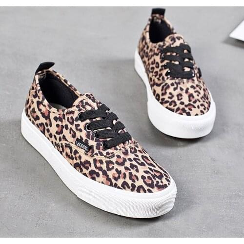 New Women Leopard Canvas Shoes Spring Autumn Low-cut Shoes Woman High Quality Classic Skateboarding Fashion Sneakers Promotion
