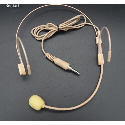 Bestall 1Pcs Pro Headworn Condenser Headset Microphone For Karaoke Wireless Body-Pack Transmitter 3.5 mm Screw Locking Plug