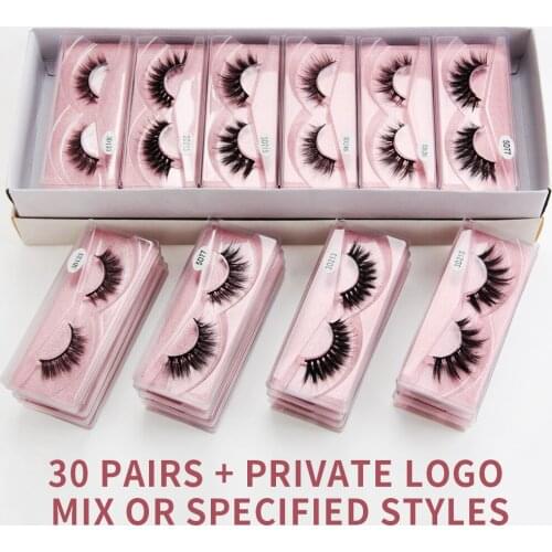MAANGE Wholesale 3D Mink Lashes with Box False Eyelashes Makeup Eyelash Extension Natural Faux Mink Eyelashes In Bulk