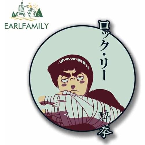 EARLFAMILY 13cm x 11.7cm for Ninja Rock Lee Drunken Fist Anime Cartoon Car Stickers Vinyl JDM Bumper Trunk Truck Fine Decal