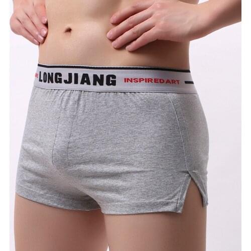 Solid Color Cotton Sexy Man Underwear Boxer Panties Soft Male Panties Boxershorts Homme Sleepwear