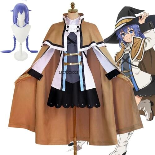 Anime Jobless Reincarnation Mushoku Tensei Isekai Ittara Honki Dasu Roxy Migurdia Cosplay Costume Anime clothes Suit Cloaks Wigs