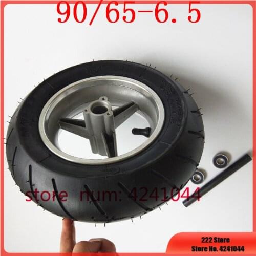 Front 90/65-6.5 Rims Wheels with tubeless vacuum Tyres for Mini Racing bike 47cc/49cc 2 stroke small motorcyle Pocket Bike