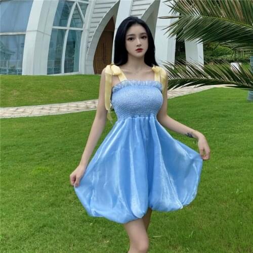 Summer Sexy Strapless Dress for Women Camisole Off Shoulder Backless Chic Spaghetti Strap A-line Short Dresses Fashion New