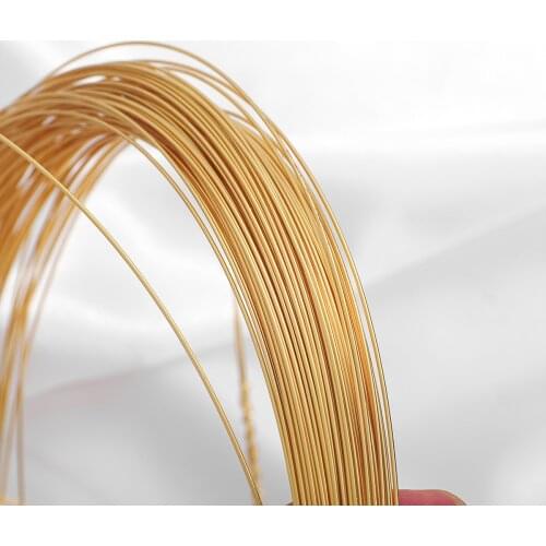 0.4-1mm 18K Gold Plated Copper Wire for Bracelet Necklace DIY Colorfast Beading Wire Jewelry Making Craft Cord String Rope