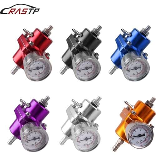 Universal 0-140 PSI Adjustable Fuel Pressure Regulator/FPR Gauge For BMW E39 5 series Facelift 2000-2003 RS-FRG001