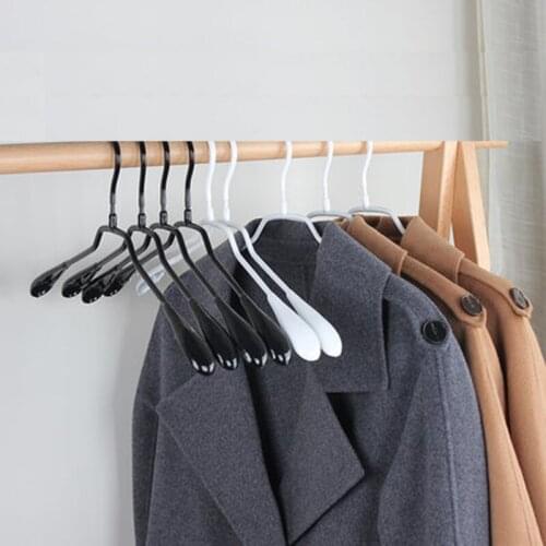 10 pcs/lot Bold Anti-Skid Clothes Hanger Broad Shoulder Coat Hanging Without Mark Household Pants Rack