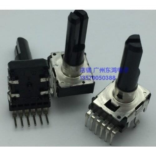 [VK] Japan NOBLE RK12 type potentiometer A50K double dual 6 pin position center positioning shaft length 23mm switch