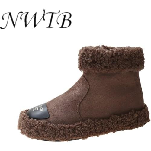 Winter Shoes Women Korean Version Joker Leisure Fashion New Womens Shoes Vintage British Style Student Flat Short Boots 2021