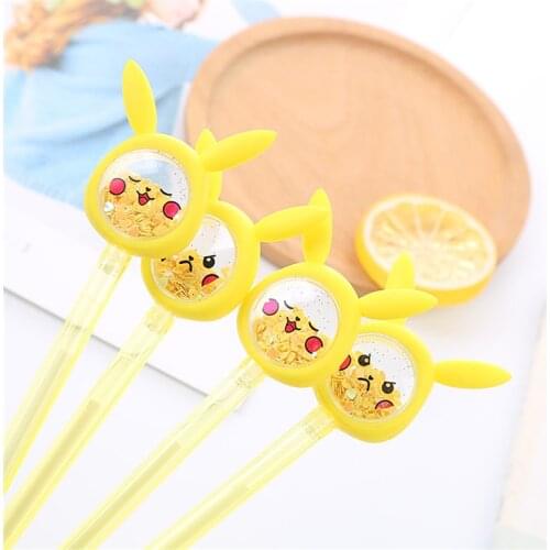 1pcs Cartoons sequins animal black ink Gel Pen Signature Pen Escolar Papelaria School Office Supply Gift random