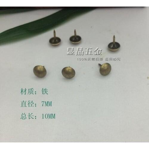 10*7mm Antique screw doornail Nail the boards Metal door Nails Decorating accessories rivet wholesale