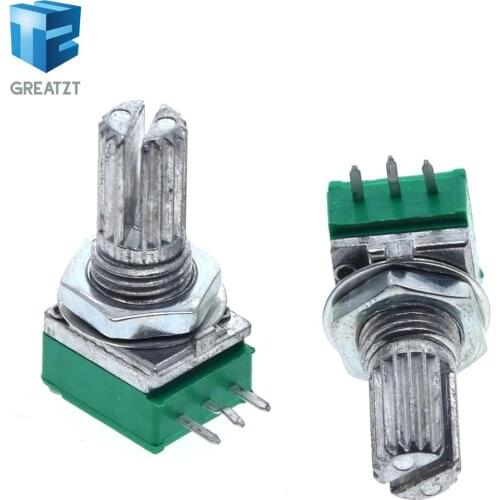 10pcs GREATZT B5K B10K B20K B50K B100K B500K Audio Amplifier Sealed Potentiometer 15mm Shaft 3pins RK097N