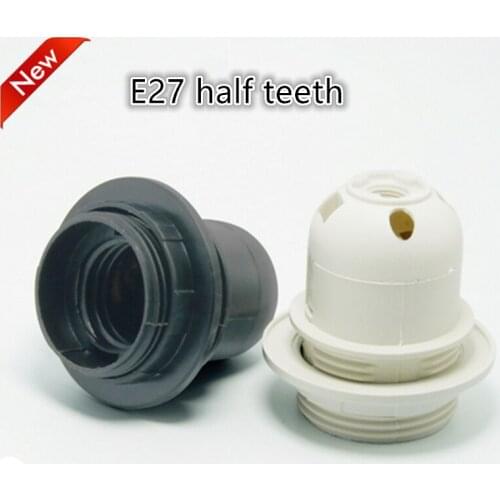 100pcs/lot E27 LED Plastic lamp Holder E27 Edison screw Light Bulb socket Holder DIY E27 socket base Free Shipping