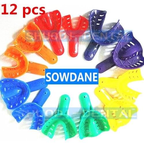 12Pcs/set Plastic Dental Impression Trays Dental Central Supply Materials Teeth Holder Oral Care Tools For Adult And Children