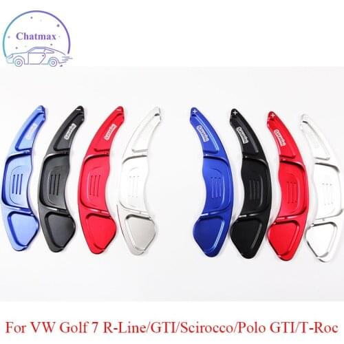2 Style DSG For VW Golf 7 R-Line GTI/Scirocco/T-Roc/Teramont X Aluminum Alloy Steering Wheel Shift Paddle Shifters Extension