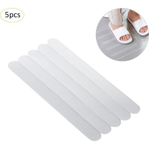 5PCS/Set Bathroom Slip Stickers Transparent Non-Slip Tape Anti-Slip Strip For Stair Steps Toilet Bathroom Shower Room active