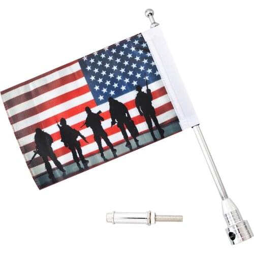 Motorcycle Luggage Rack Vertical Flag Pole For Honda Goldwing GL1800 GL1500 GL1200 2001-2011 Rear Side Mount Flag Pole