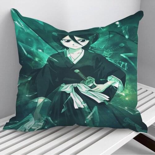 Bleach Rukia Kuchiki Throw Pillows Cushion Cover On Sofa Home Decor 45*45cm 40*40cm Gift Pillowcase Cojines Dropshipping