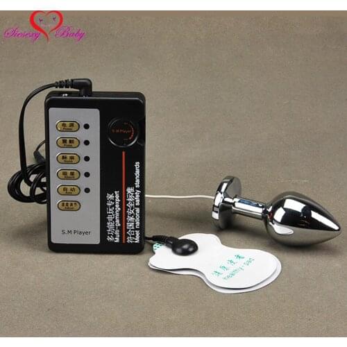 Big Anal electro Plug Electric Shock sticker Electro shock Medical Themed toys electro stimulation sex toys for TENS adult game