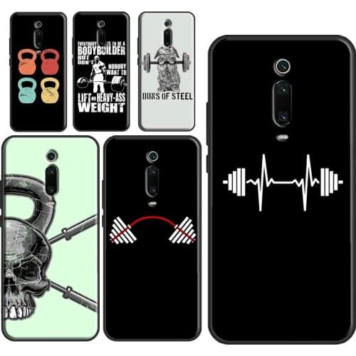 Bodybuilding Gym Fitness Case For POCO X3 Pro F3 F1 M3 Cover Shell For Xiaomi Mi 11 Ultra 10T Pro Mi Note 10 Lite