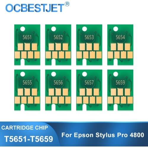T5651-T5659 T5651 T5448 Ink Cartridge Chip 4800 Permanent Chip ARC Chip For Epson Stylus Pro 4800 Printer (9 Colors Options)