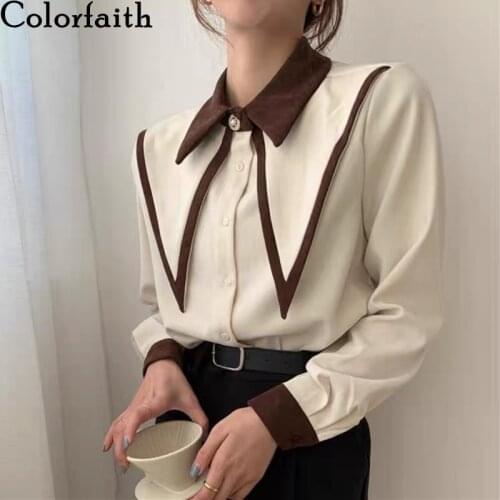 Colorfaith Natural Blouses