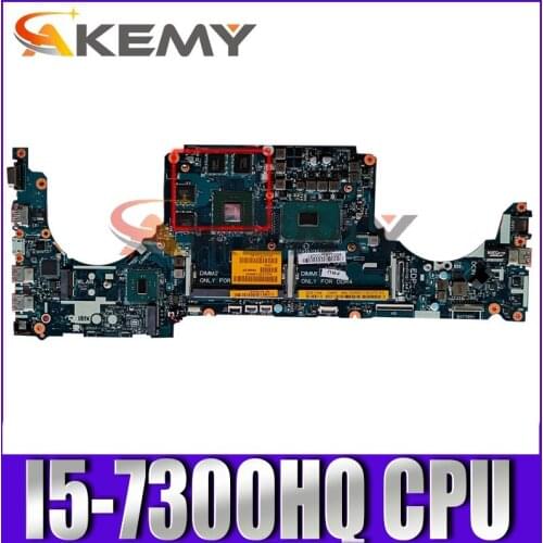 For DELL Inspiron 7577 7570 I5-7300HQ Laptop Motherboard CN-0GPHC8 0GPHC CKA50 LA-E991P SR32S N17P-G0-A1 DDR4 Notebook Mainboard
