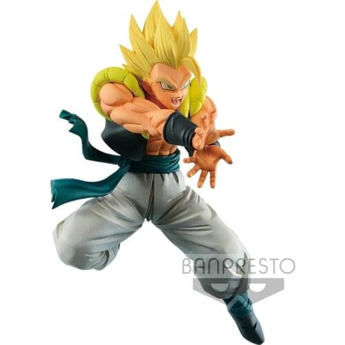 Original Banpresto Anime D B Super SSJ Gogeta Kamehameha PVC Action Figure Collectible Model Doll Toys Figurals Brinquedos 18cm