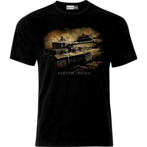 Tiger Tank German Army Panzer Ww2 Wehrmacht T-Shirt 2019 New Design Short-Sleeve Fashion Streetwear Retro T Shirts