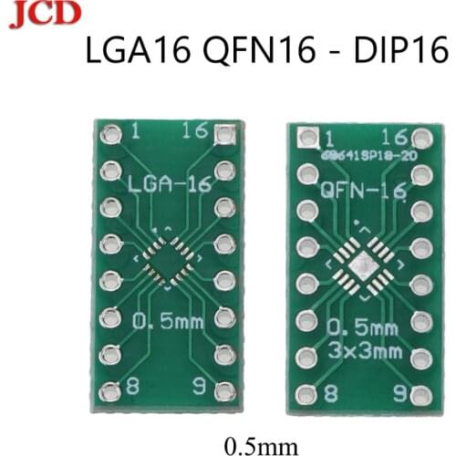 JCD LGA16 QFN16 turn DIP16 0.5MM Pitch IC adapter Socket / Adapter plate PCB Connector LGA16 turn DIP16 QFN16 DIP switch PCB
