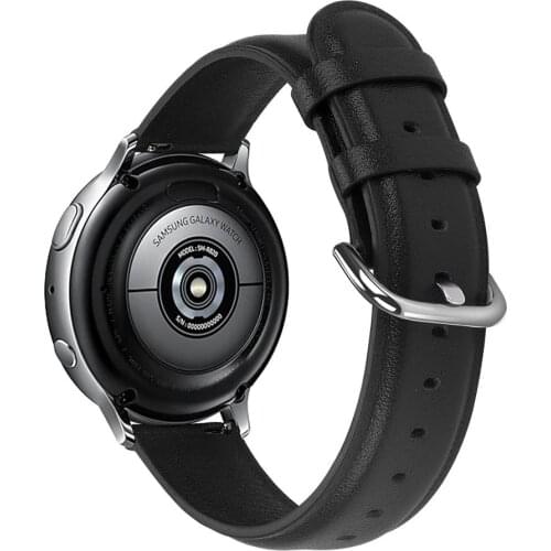 Leather Strap for Samsung Galaxy Watch Active2 42mm Amazfit Bip GTS Huawei GT2 42MM Bracelet Watchband 20mm Genuine