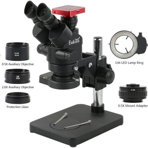3.5x-90x 7x-45x Simul-Focal Zoom Lab Trinocular Stereo Microscope 37MP 1080P HDMI USB Microscope Video Camera For PCB Soldering