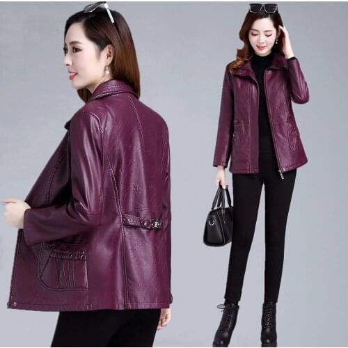 LAIKBAO Womens Fashion Leather Jackets