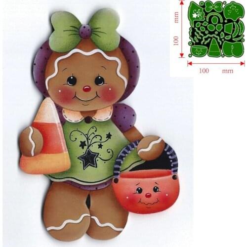 Metal Cutting Dies Gingerbread Man Halloween Scrapbooking Paper Cards Decorative Craft Embossing