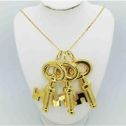 Fashion Dubai gold jewelry set African bridal wedding gift for women Saudi Arabia Necklace Earrings collar jewelry