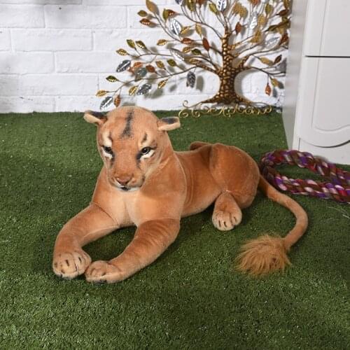 Lovely plush real life female lion toy simulation lion doll gift about 73cm xf2956