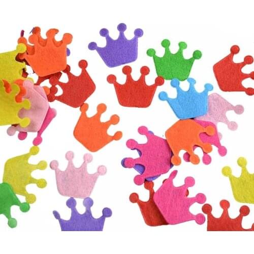 Mix color Felt crown confetti Appliques Craft Card making decoration wedding table decorations