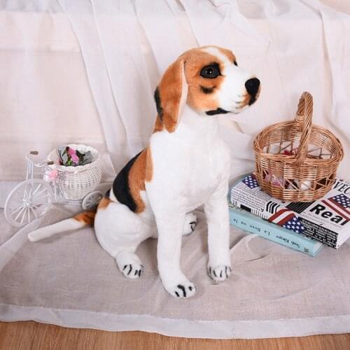 Lovely stuffed real life squating beagle toy simulation beagle doll gift about 53cm xf2974