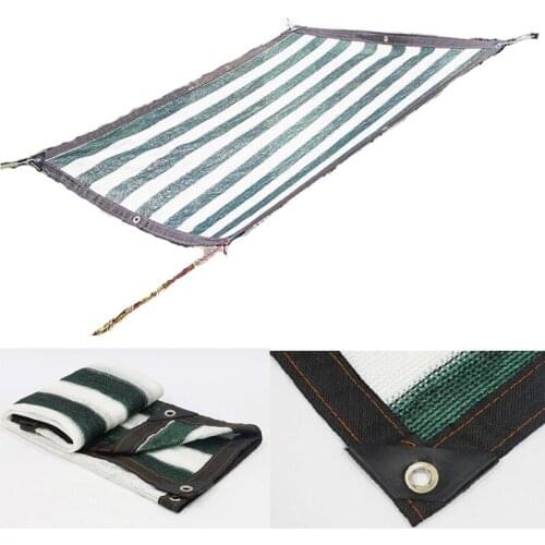 Various Size Dark green color Sun Shelter Mesh Shade Net Sew up the edge with hang hole for Camping Garden Car Roof Shade Cover