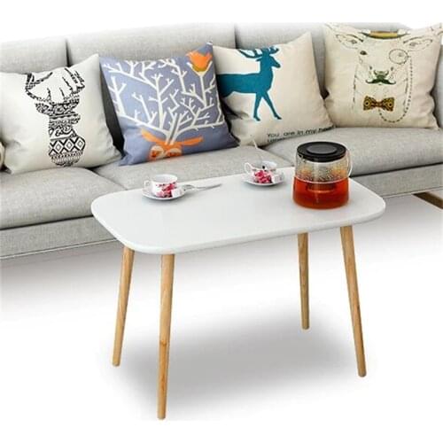 100*48*49CM Modern Wood Coffee Table Rectangle Sofa Side Table Living Room Corner Table