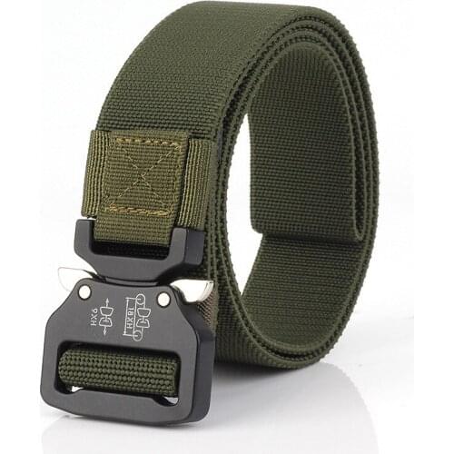 Training Waist Belt Tactical Military Nylon Belt Men Army Combat Belt Adjustable Thicken Alloy Buckle Belts Hunting Accessories