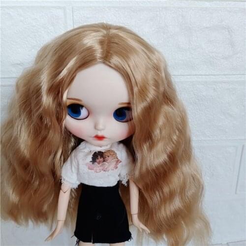 Fashion doll hair 25 26 27cm head size blue purple Doll Wig high temperature fiber wigs for BJD B lyth Doll accessories