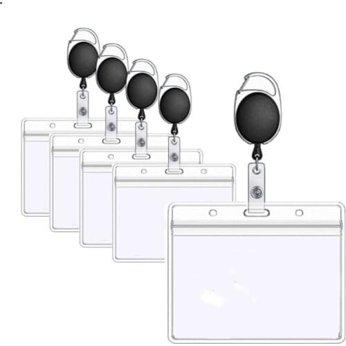 1pc Retractable Card Holder Keychain Nurse Accessories Badges holder Set Lanyard ID Card Holder Business Card Holder