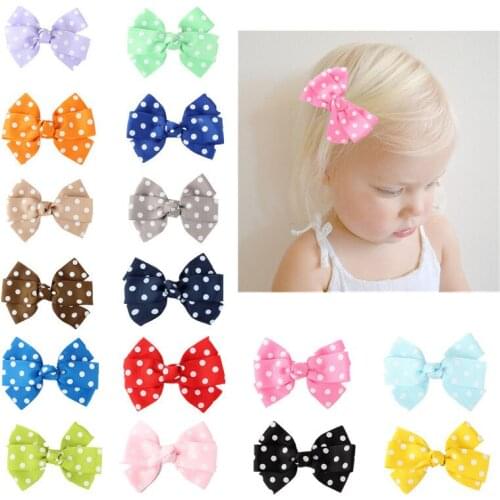 Headwear Kids Girls Big Solid Ribbon Hair Bow Clips With Large Hairpins Boutique Hairclips Hair Accessories Headwear