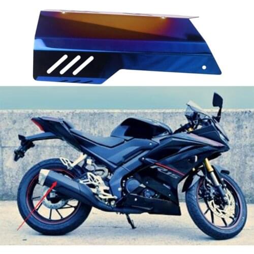 Exhaust Muffler Pipe Heat Shield Cover Compatible with -YZF R15 V3 MT15 Motorbike Exhaust System Cover Protector