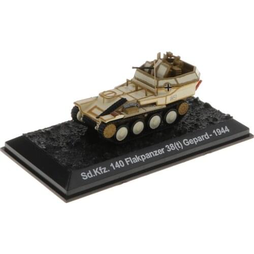 1:72 Scale Diecast WWII German Sd.Kfz.140 Flakpanzer 38(t) Gepard-1944 Tank Army Vehicles Model Collection Toy