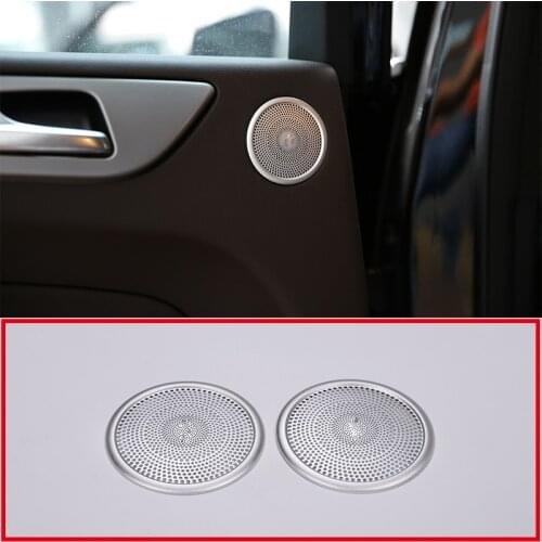 2pcs For Mercedes Benz ML GL GLE GLS W164 X164 2013-2016 Aluminum Alloy Door Speaker Cover Trim Accessories