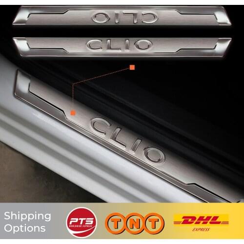 Renault Clio 4 HB 2012 2013 2014 2015 2016 2017 2018 2019 Car Accessories ABS Chrome Front Door Sill Body Molding Trim 2 pcs