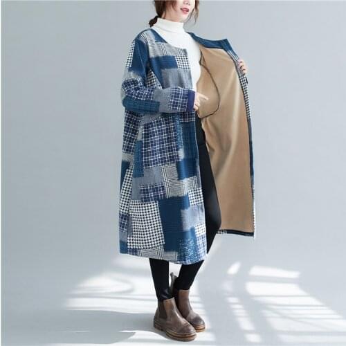 2021 Autumn Velvet Women Trench Coats Long Sleeve Plus Size Outwear Office Lady Asymmetirc Long Tops Women Clothes Winter