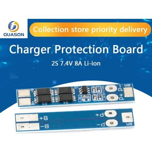 2S 7.4V 8A Li-ion 18650 Lithium Battery Charger Protection Board 8.4V Overcurrent Overcharge / Overdischarge Protection